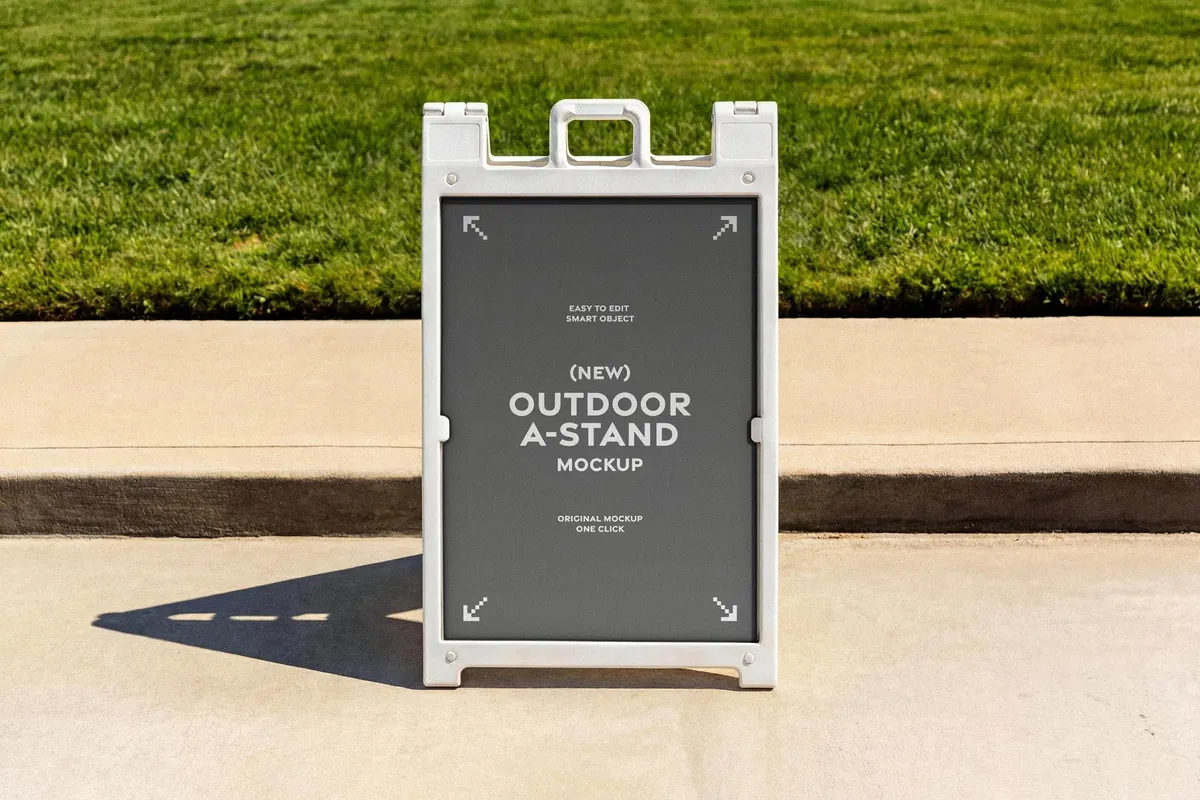 Outdoor A-Stand Signage Mockup