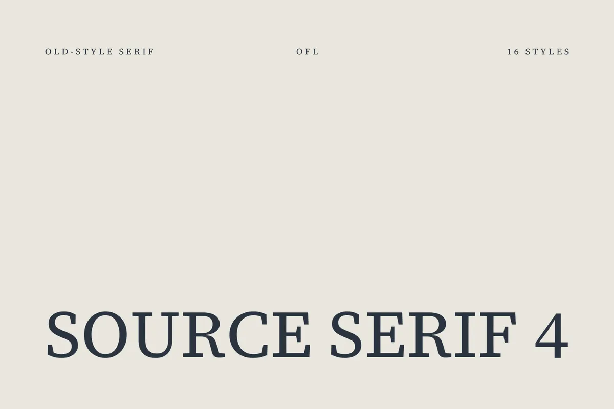 Source Serif 4 / Free Font Family