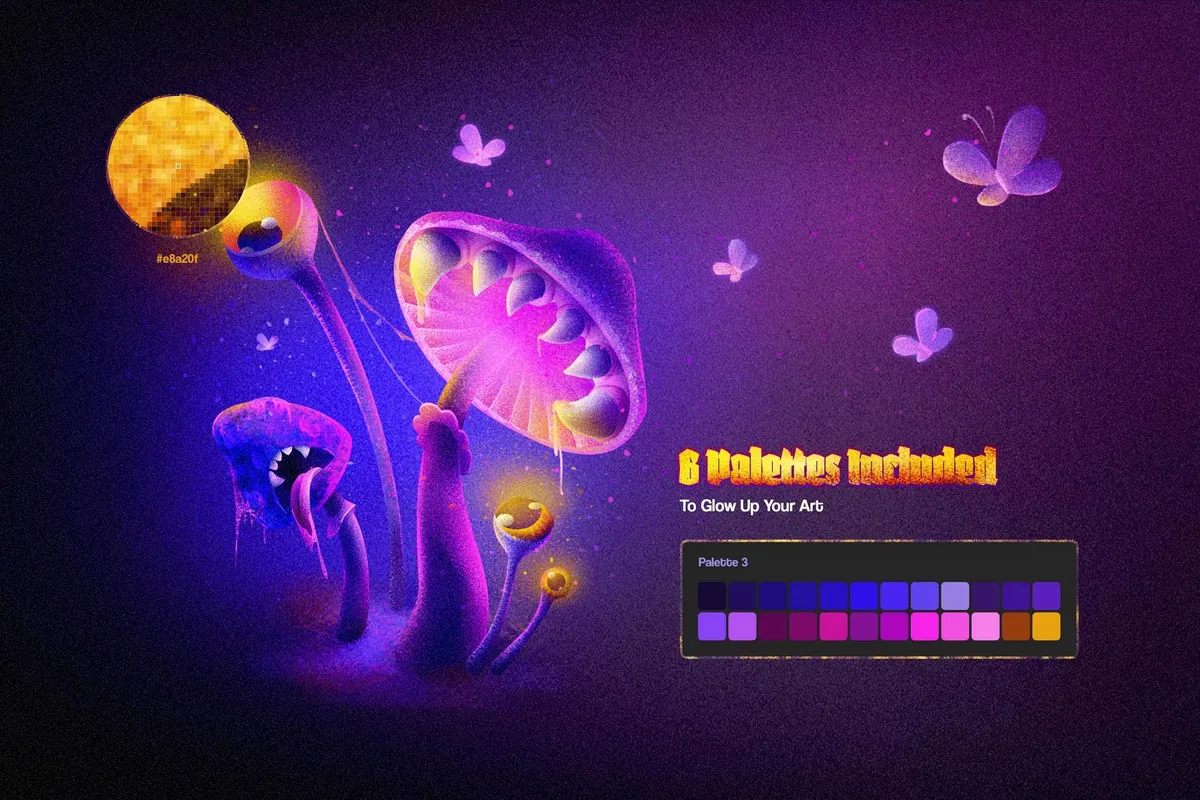 Magic Glow Procreate Brushes