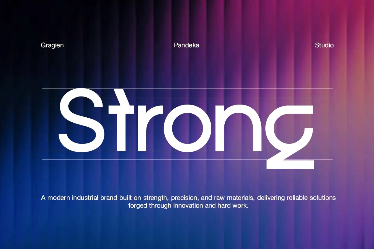 Gragien - Geometric Tech Font