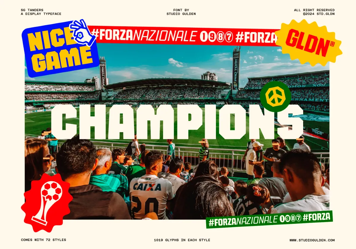 SG Tanders Superfamily: 72 Fonts