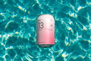 Soda Can Mockup in Pool