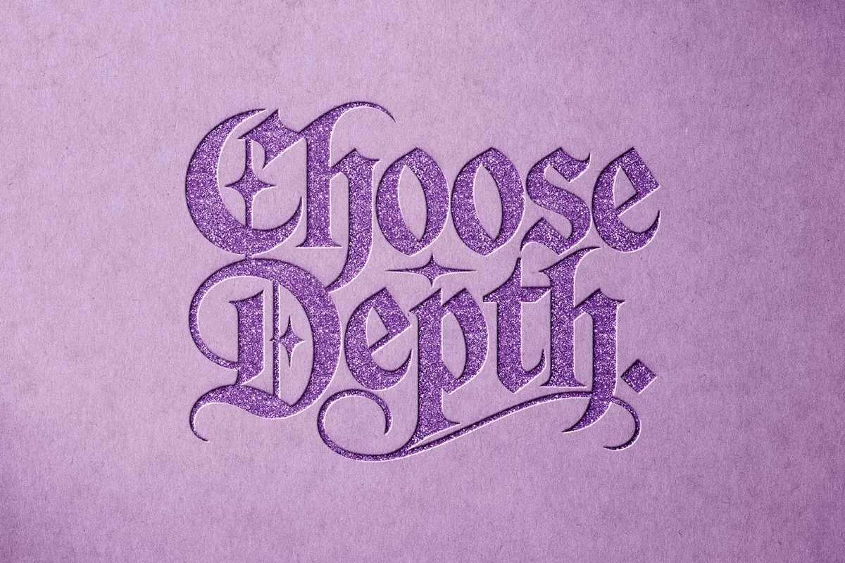 Cut Out Glitter & Text Logo Effect