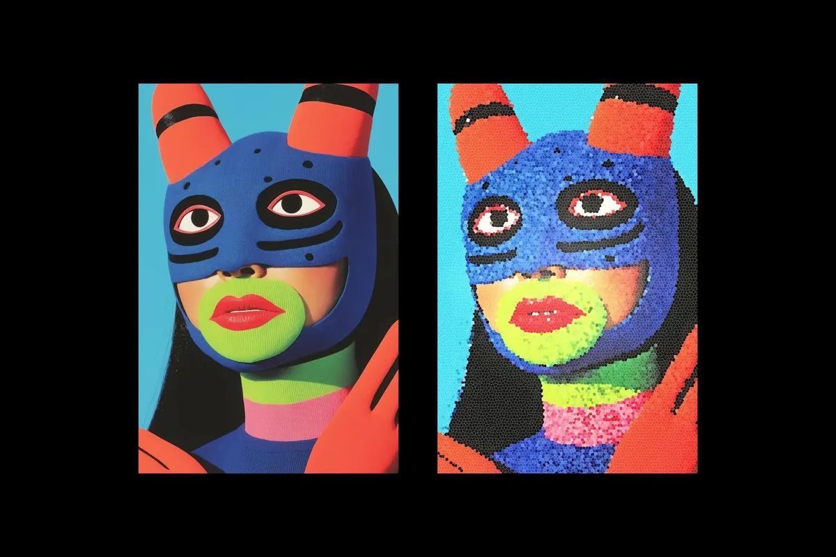 Color Mosaic Photo Effect