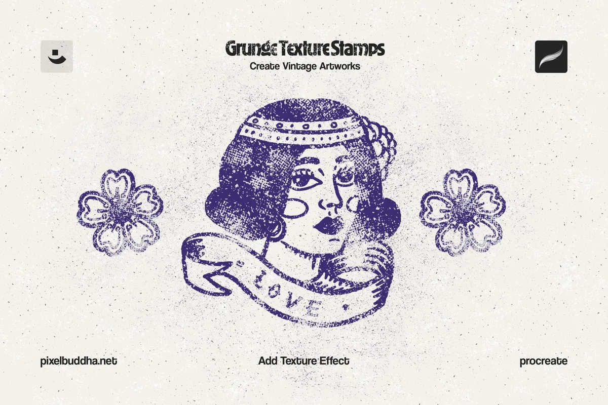 Grunge Stamp Procreate Brushes