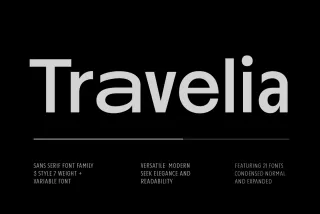 Travelia - Modern Sans Serif Font Family