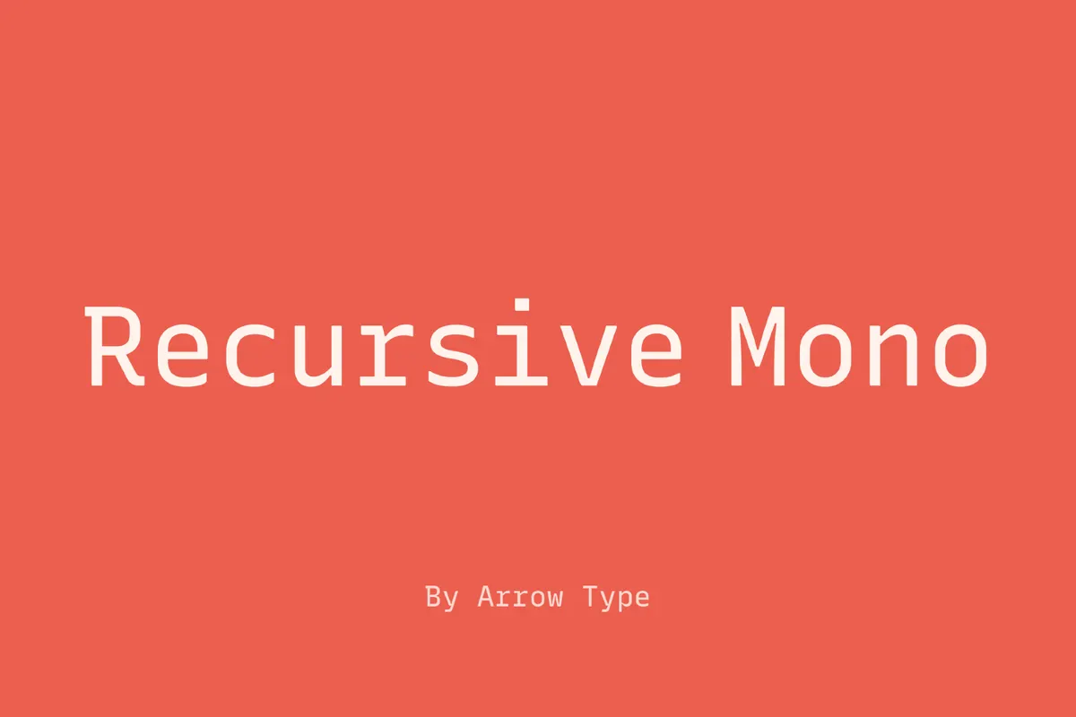 Recursive Mono Sans Family