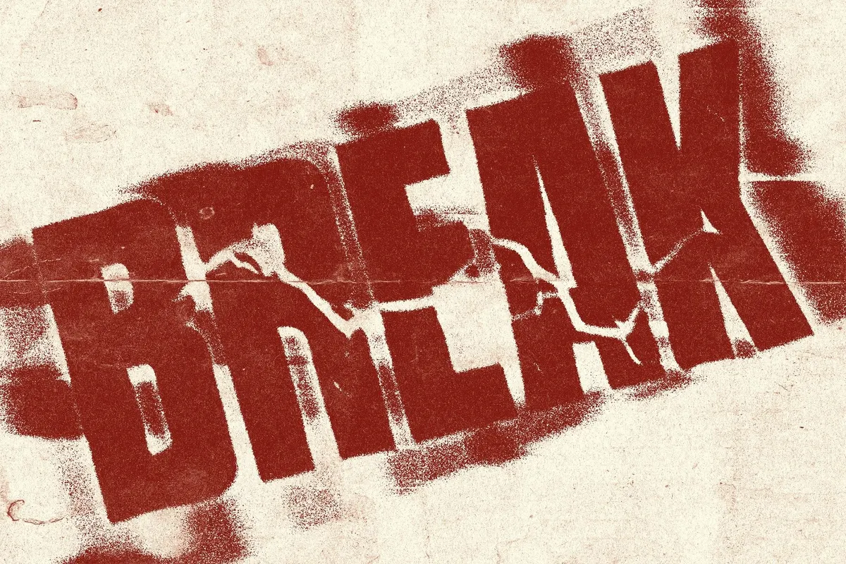 Smeared Color Ink Text Effect