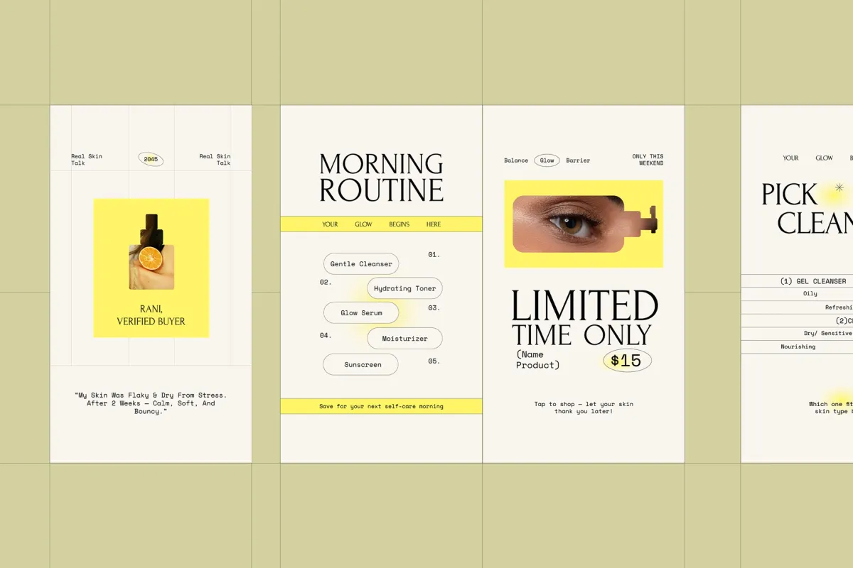 Beauty Skincare Instagram Pack Affinity Template