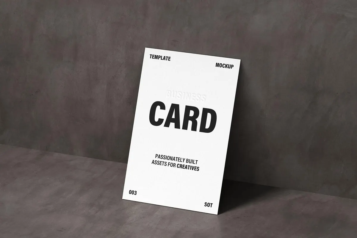 85x55mm Business Card Mockup