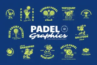 Padel Vector Graphics Collection
