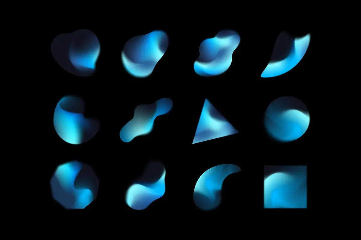 Gradient Texture Shapes Collection