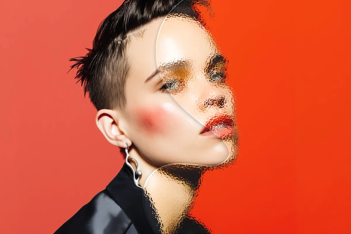 Glass Shape Photo Effect