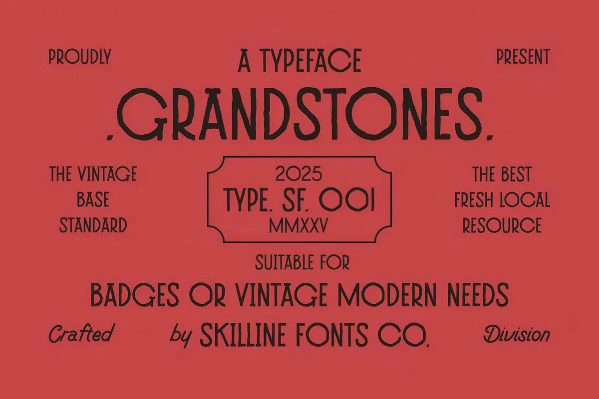 Grandstones - Vintage Modern Font