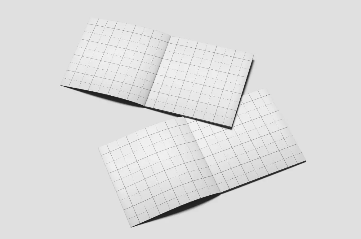 High-Quality Square Magazine Mockup Set
