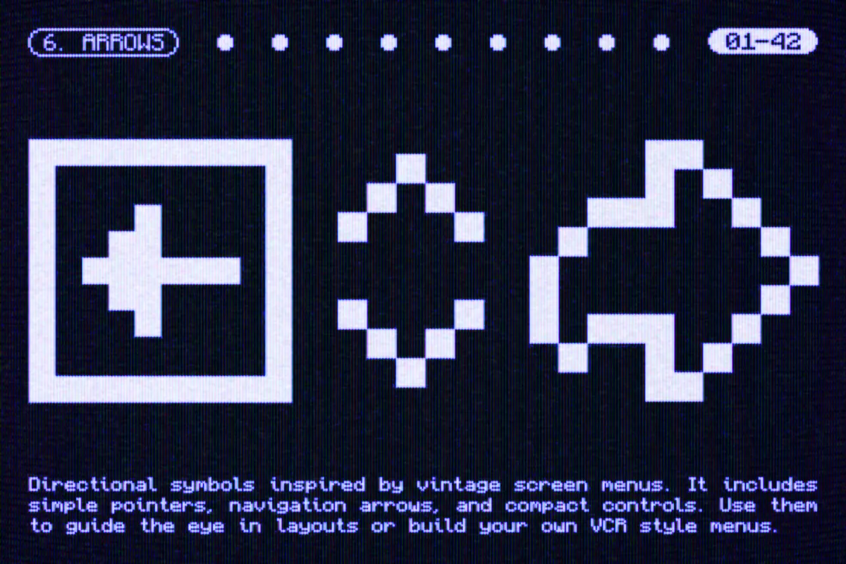 VCR Pixel Menu Graphics