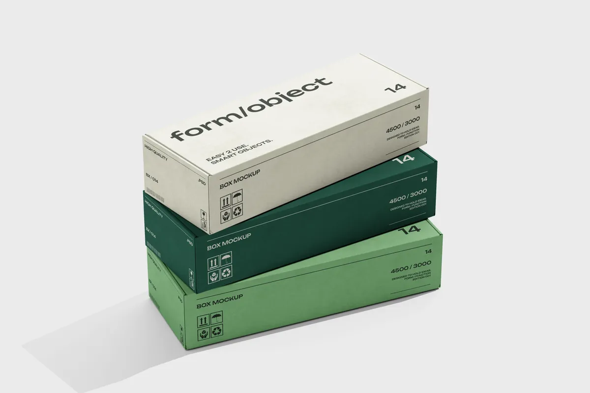 Three Long Boxes Mockup