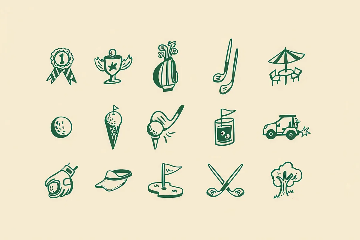 Retro Golf Vector Collection