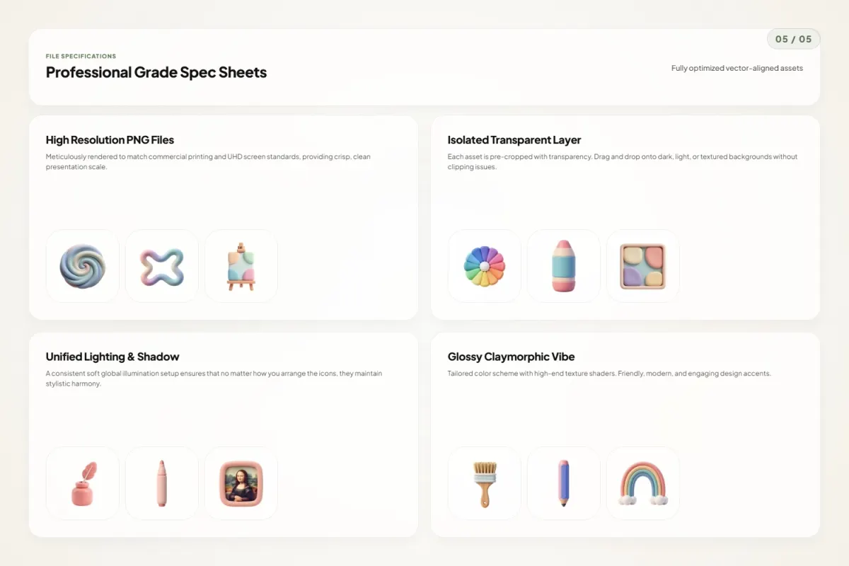 3D Art & Abstract Icons