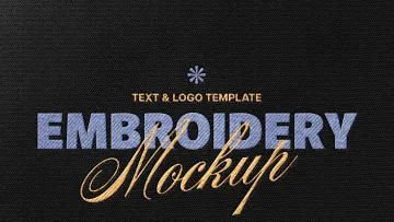 Stitching Embroidery Logo Mockup