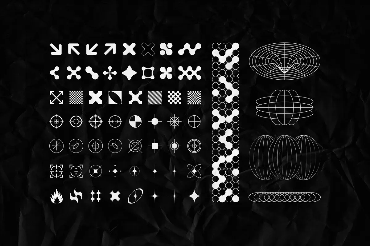 Retro-Futuristic Shapes Collection