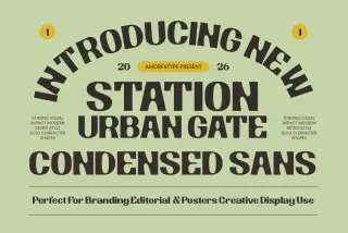 Station Urban Gate - Condensed Sans Font