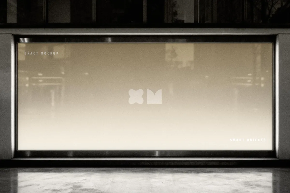 Backlit Storefront Window Mockup