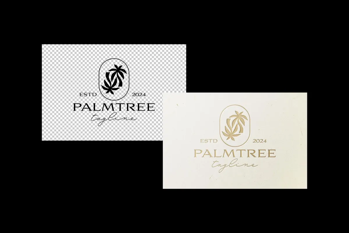 Gold Pressed Logo Mockup