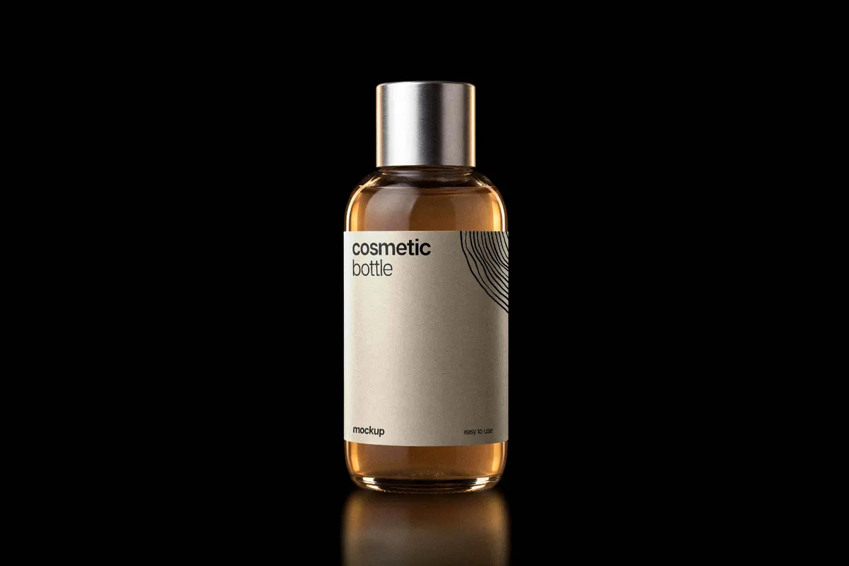 Glass Cosmetic Bottle Mockup