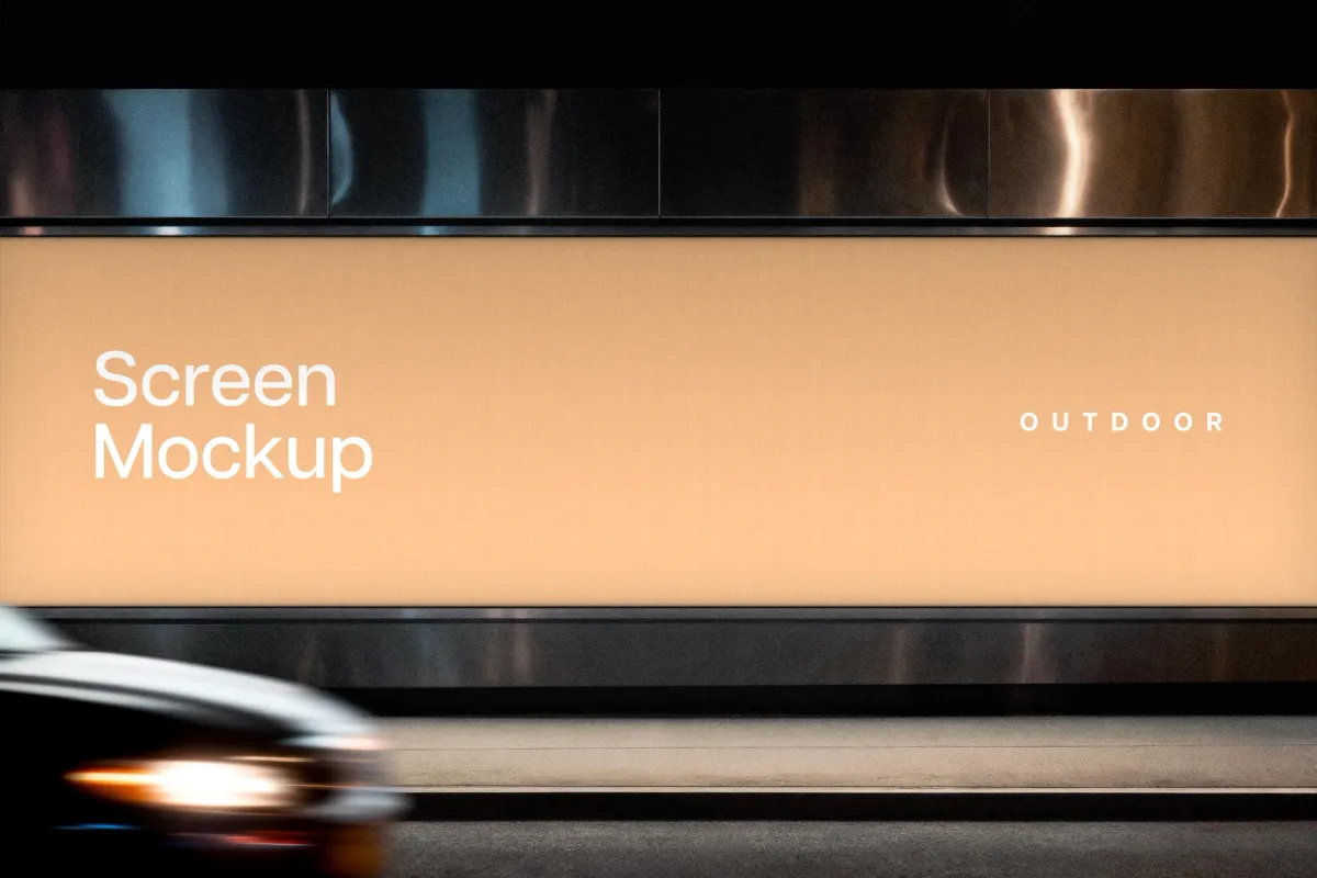 Outdoor Wide Screen Mockup