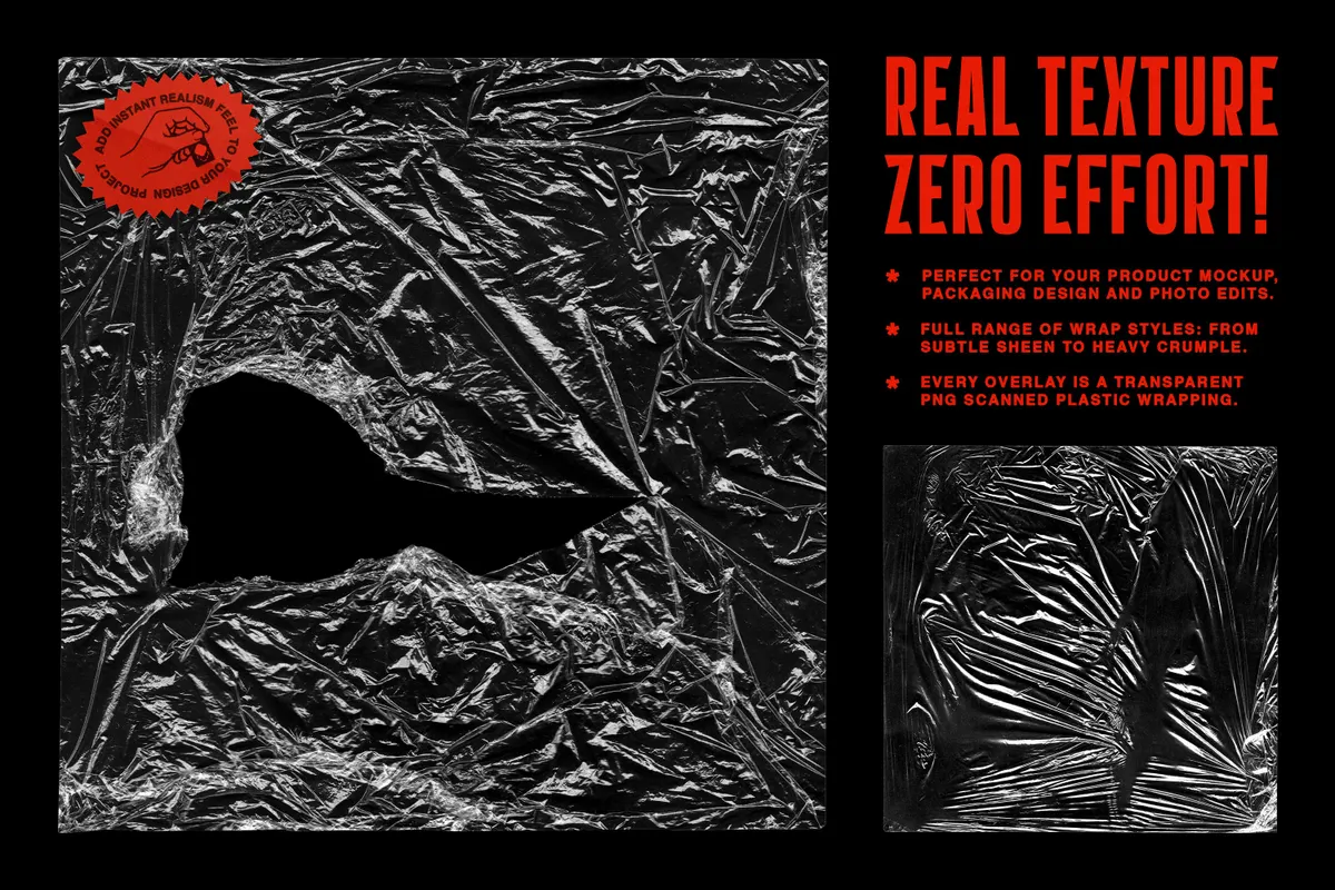 25 Thin Plastic Wrap Overlays