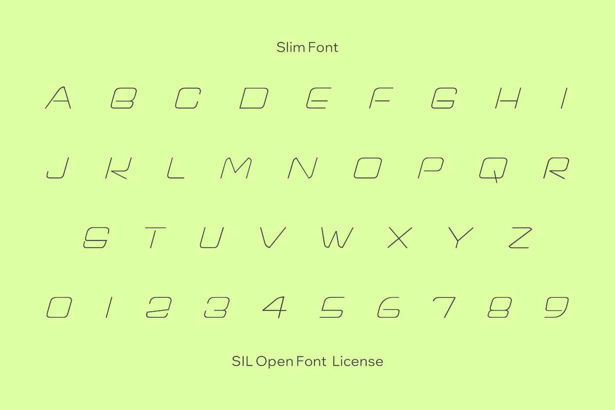 Slim Tech Font