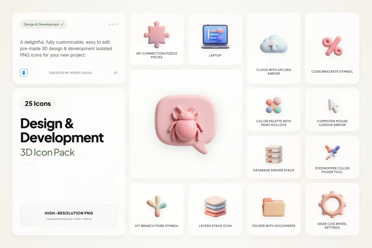 3D Design & Development Icons