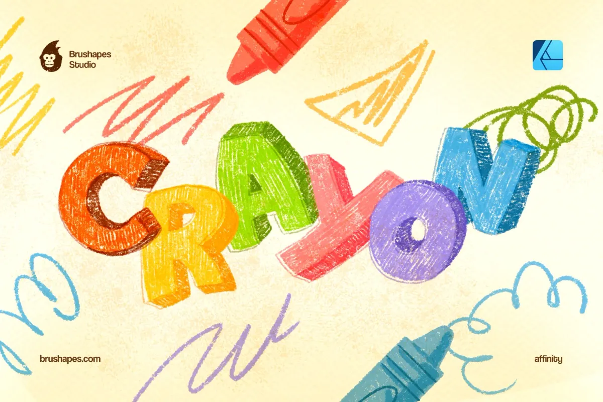 Joyful Crayon Affinity Brushes