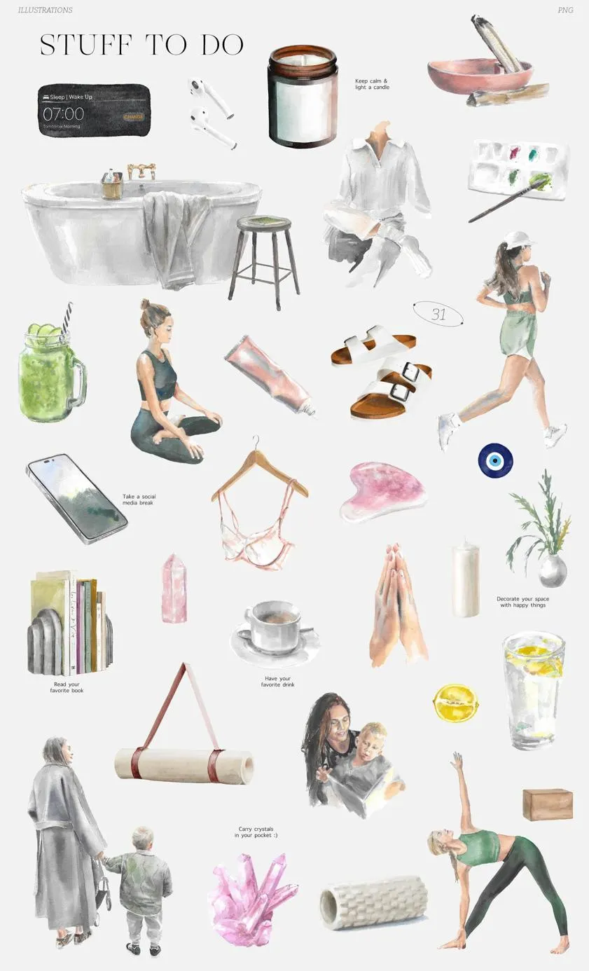 Self-Care Aesthetic — Mixed Media Collection