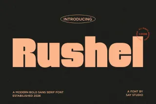 Rushel - Bold Sans Serif Font