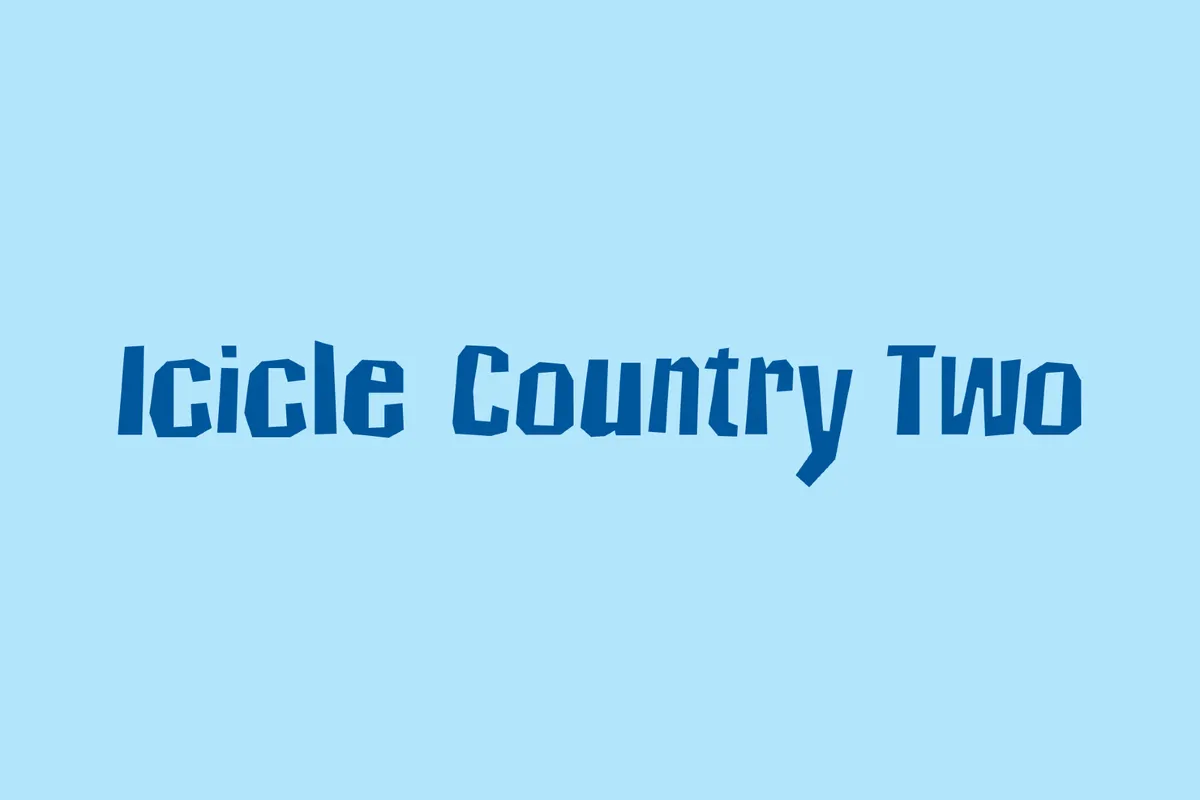 Icicle Country Two - Cartoon Font