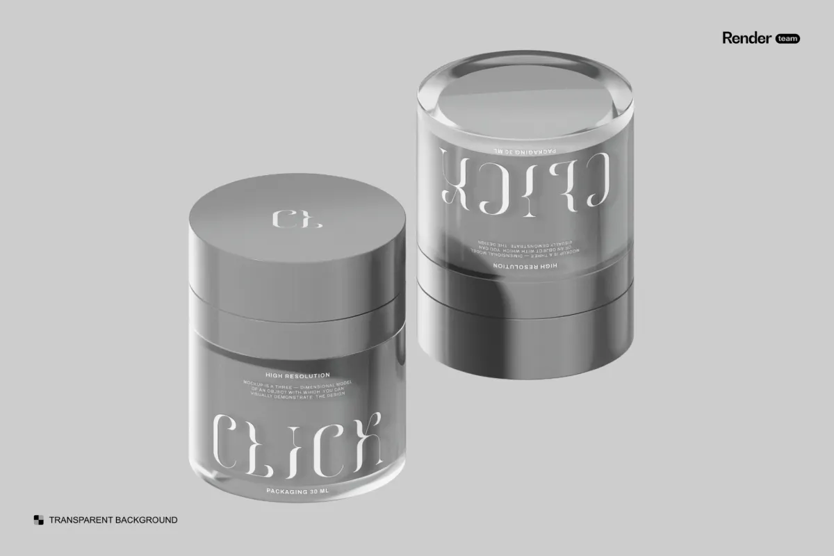 Cosmetic Jar Mockup