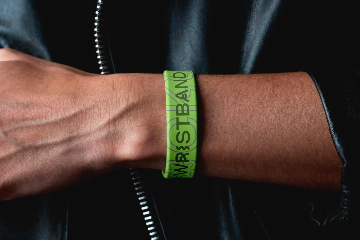 Rubber Wristband Mockup - Closeup