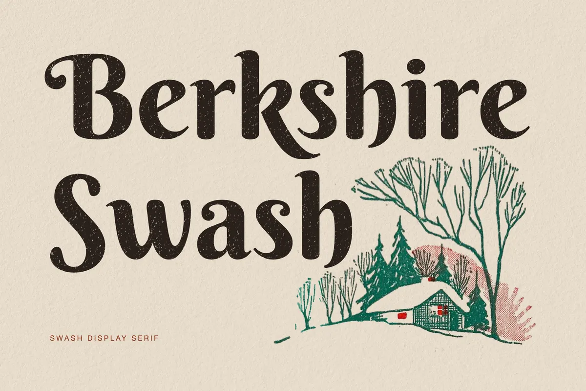 Berkshire Swash — Free Christmas Display Serif