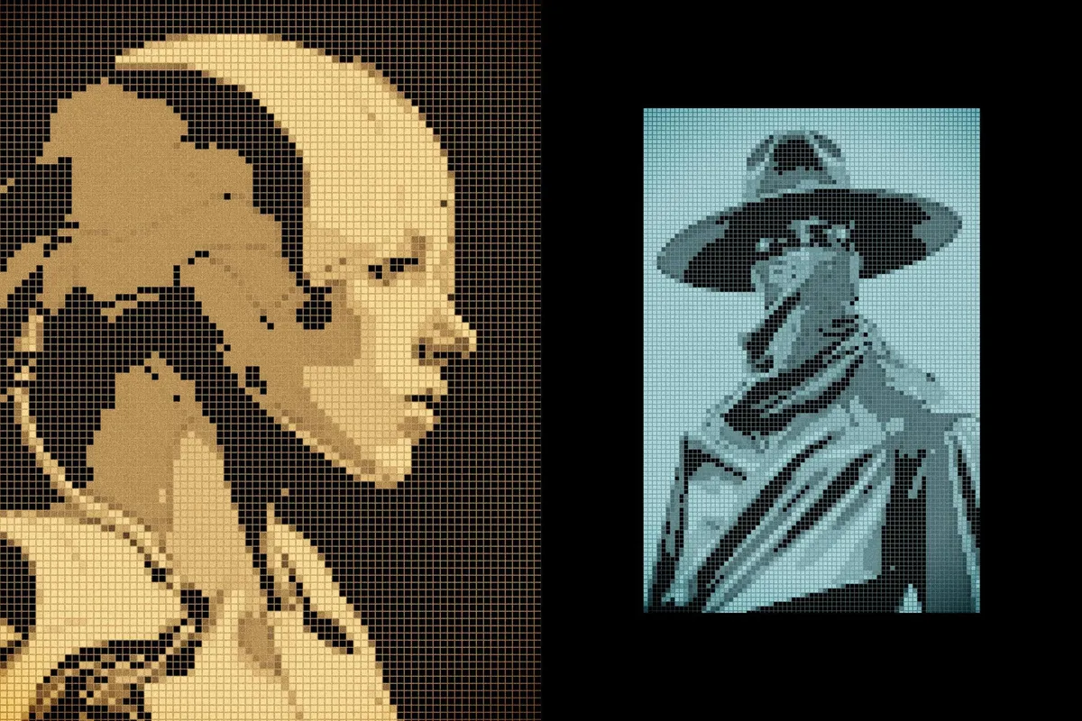 Pixels Screen Template Effect