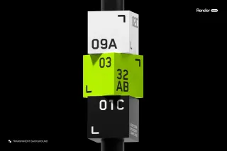 Pole Mounted Signage Mockup