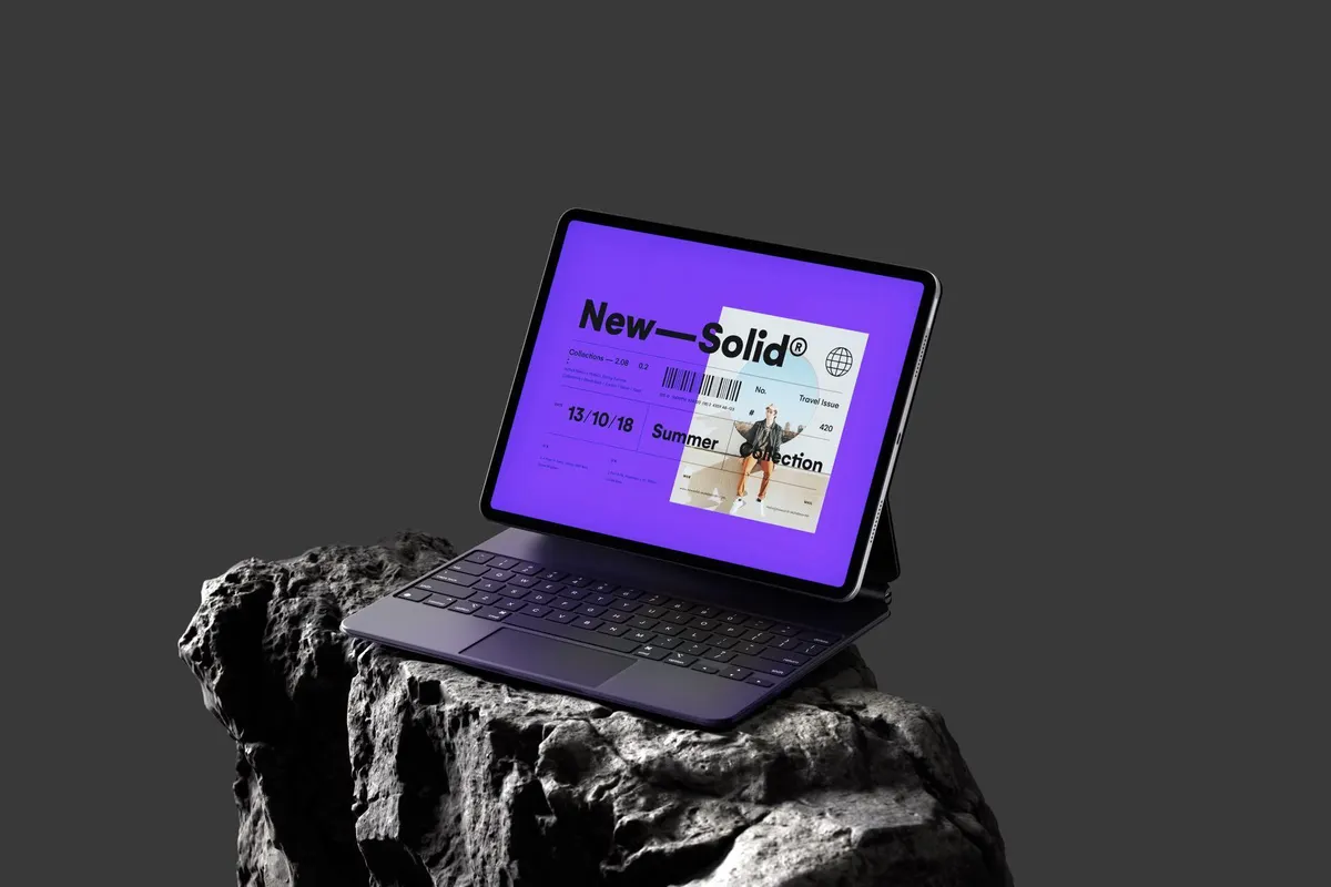 Standing iPad Mockup