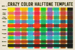 Crazy Color Halftone Text & Logo Template