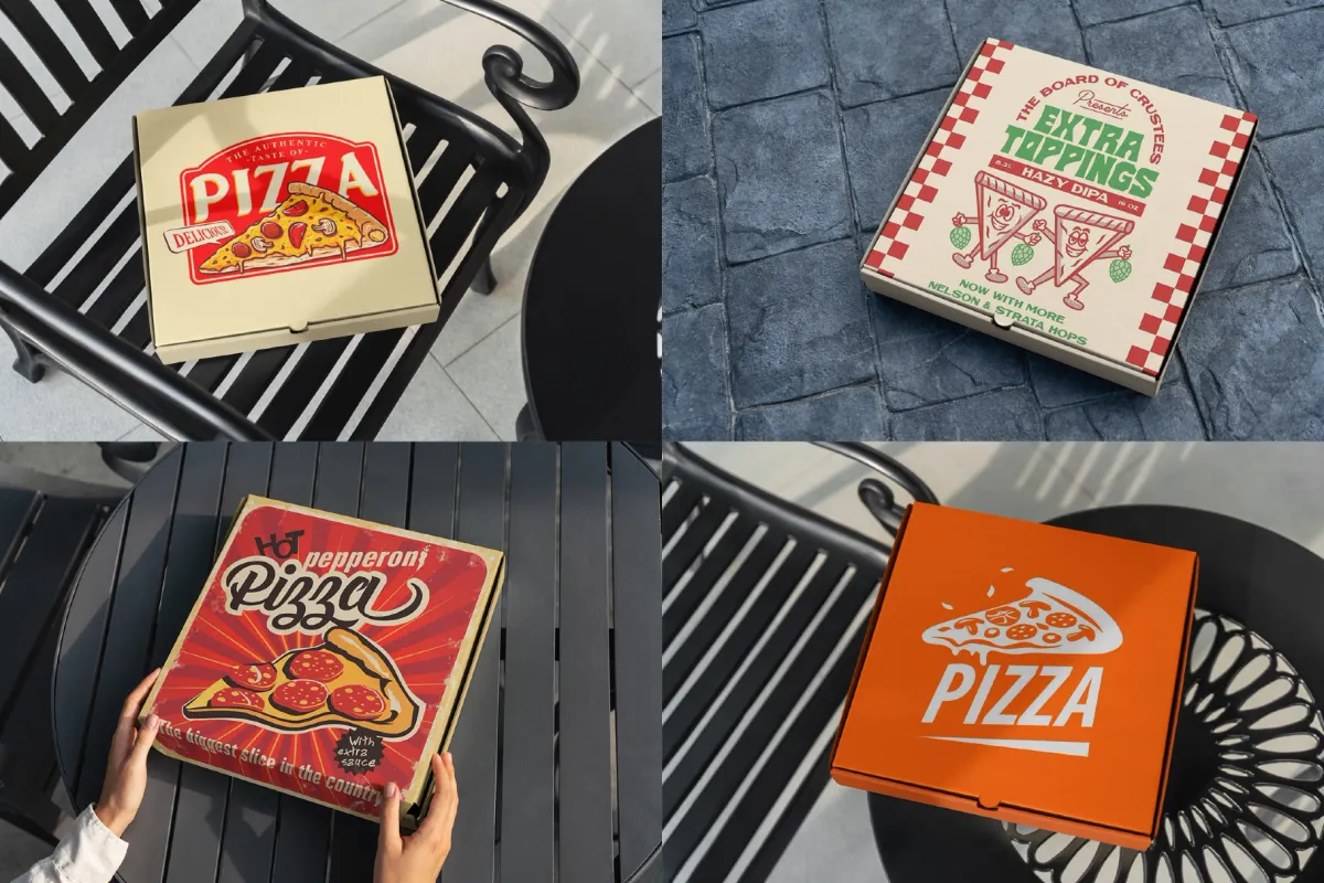 Pizza Box Mockups Set