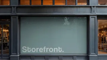Storefront Window Banner Mockup