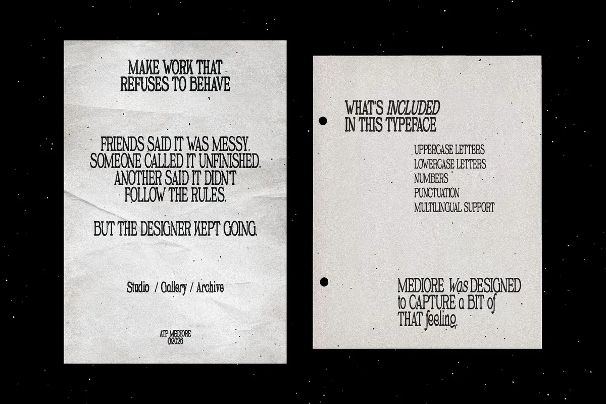 Mediore - Retro Editorial Serif