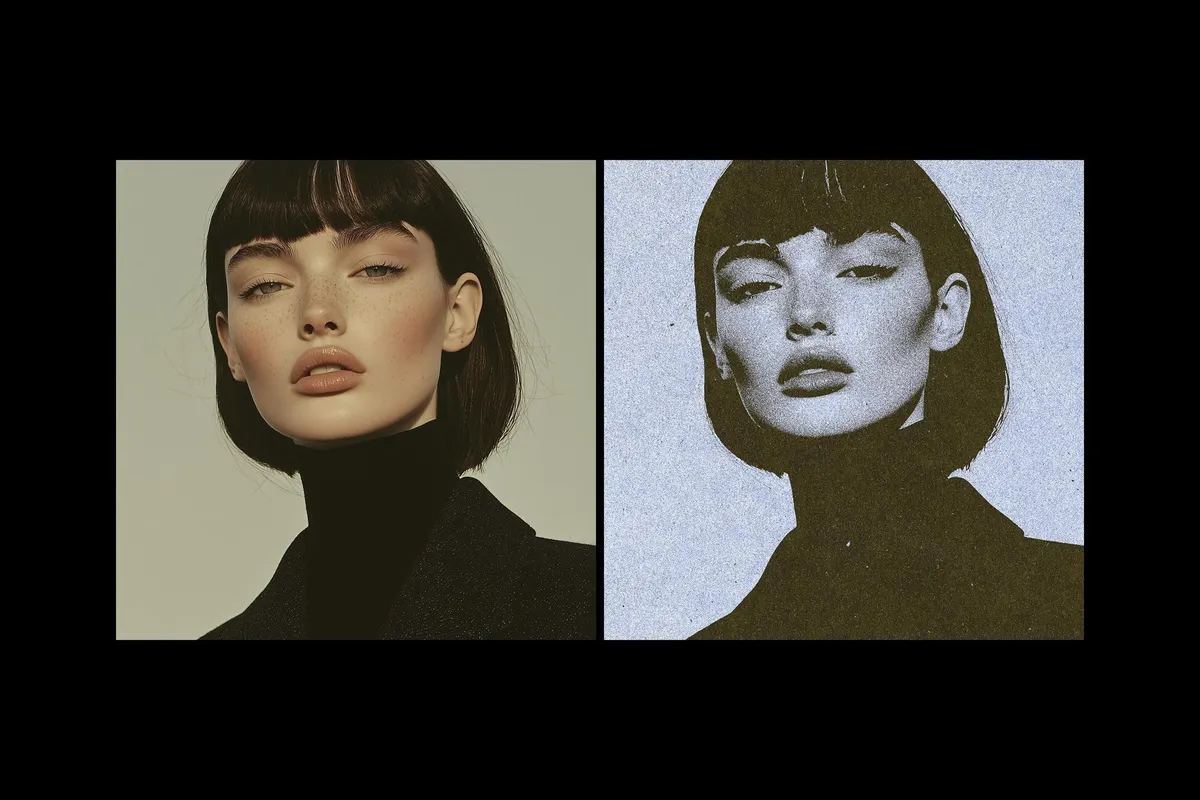 Vintage Risograph Photo Effect
