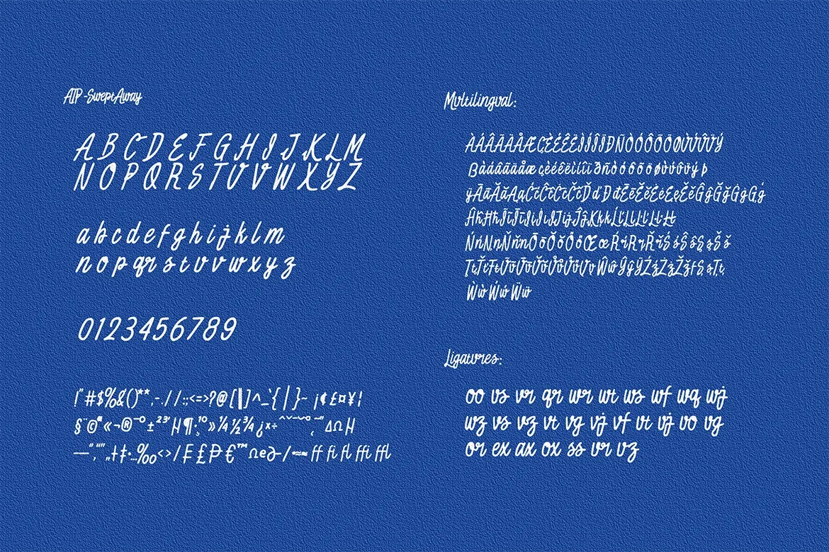 Swept Away - Handwritten Script Font