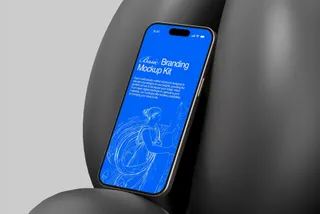 Sculptural Backdrop iPhone Mockup